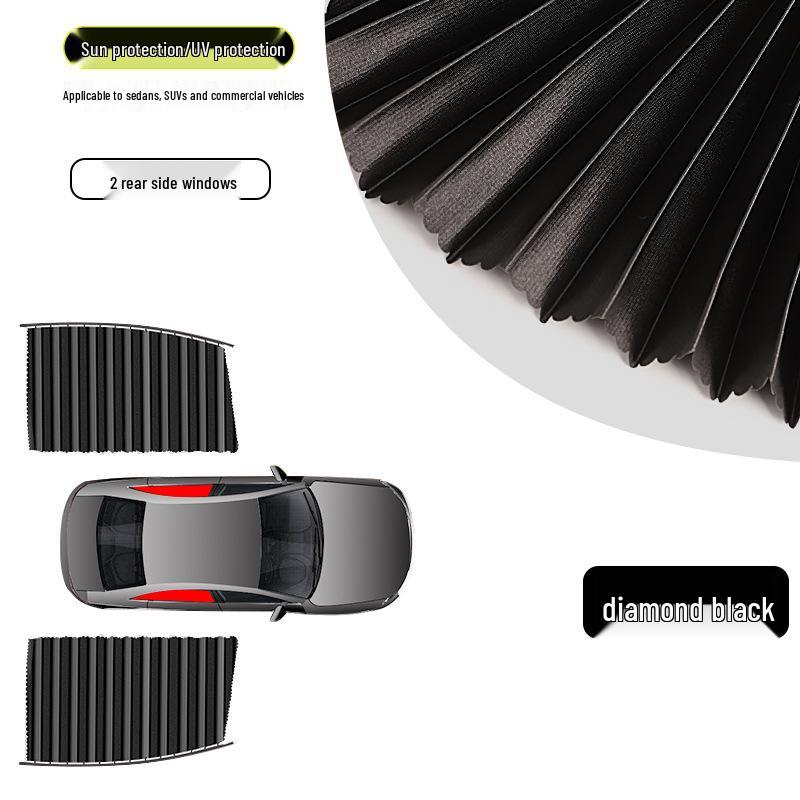 Rear Seat Car Sunshade: Universal Heat Insulation & Privacy Curtain, No Installation Required