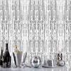 Birthday Party Wedding Decoration Backdrop Curtains Glitter Glossy Fringe Tinsel Foil Curtain Baby Shower Anniversary Wholesale