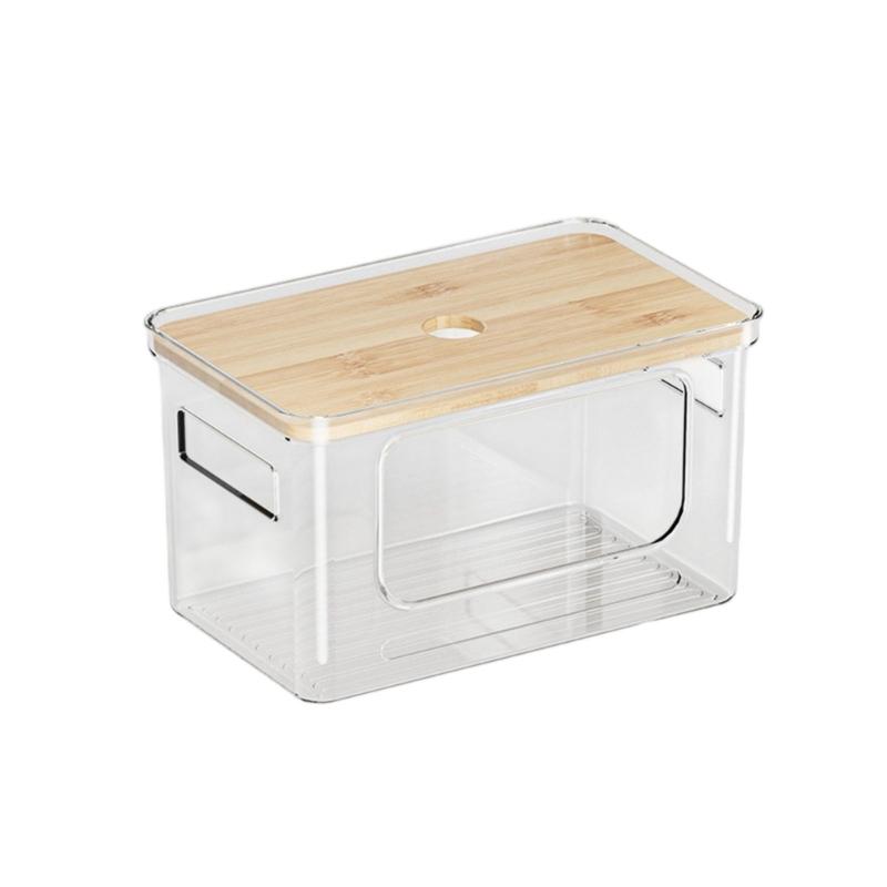 Modern Clear Plastic Storage Box For Household Waste Bags And Small Items