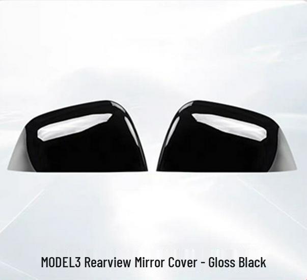 Tesla Model Y/3 Carbon Fiber Texture Rearview Mirror Cover – Backup Camera Shell Protector