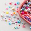 Hot Sale Color Mixed Semicircular Pearl Resin Diamond Mixed 3-10Mm Highlight Abs Pearl Diy Jewelry