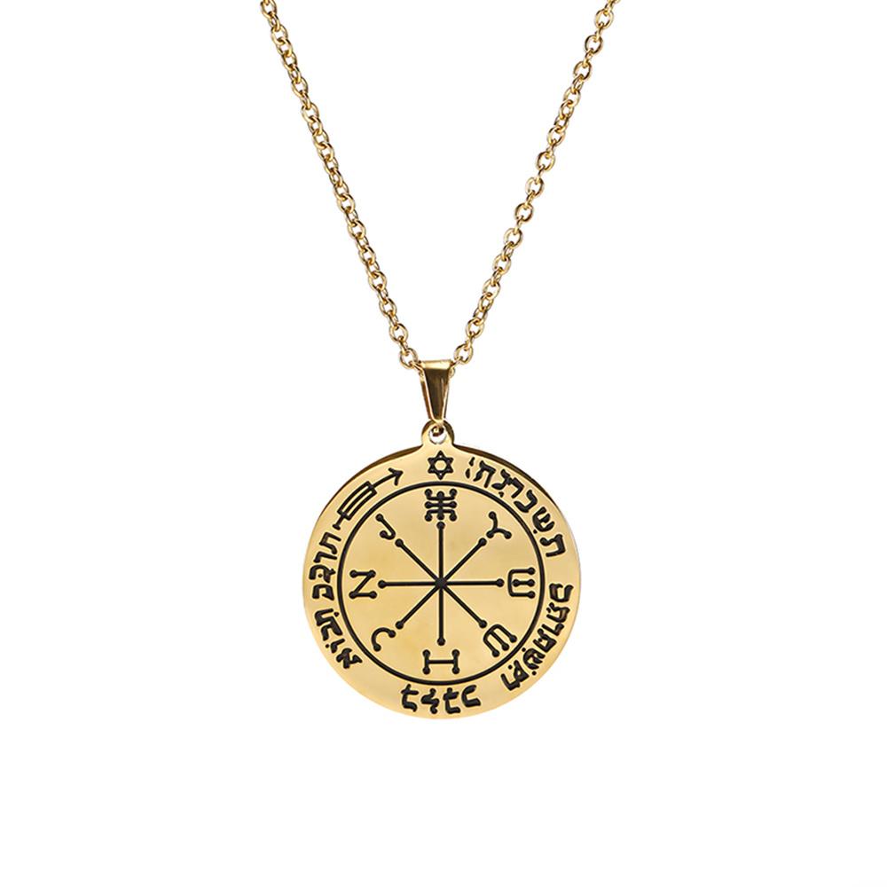 The Sixth Pentacle of Mars Mars Key of Solomon Necklaces Power and Authority Round Necklace Vintage Amulet Jewelry Gifts