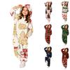 Kids Christmas Printed Flannel One-Piece Pajamas
