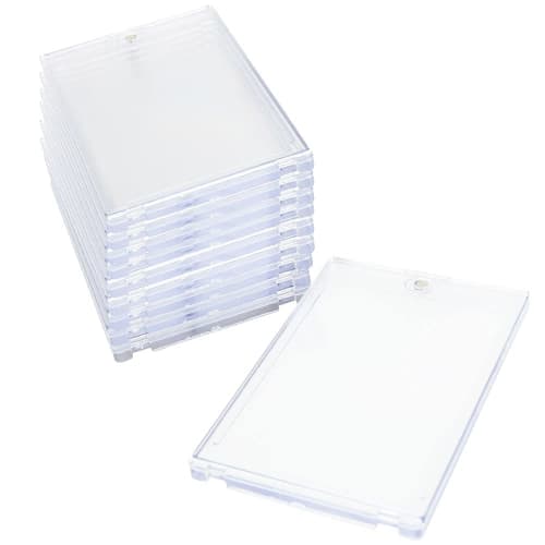 Magnetic Loader Card Holder for Trading Cards, Collection Storage Case, Hard Plastic (Set of 10)
