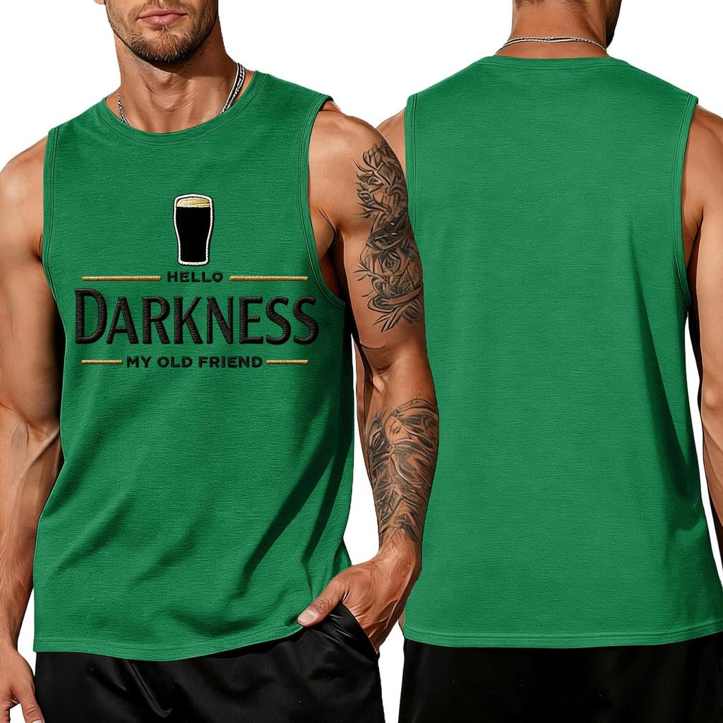 Men's Funny Printed Tank Top, Retro Sleeveless Casual Shirt for Lovers