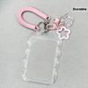 1pc Heavy Duty Retractable ID Holder with Keychain & Wrist Strap-Transparent PVC Card Holder,Anti-Theft Design,Durable ID Card