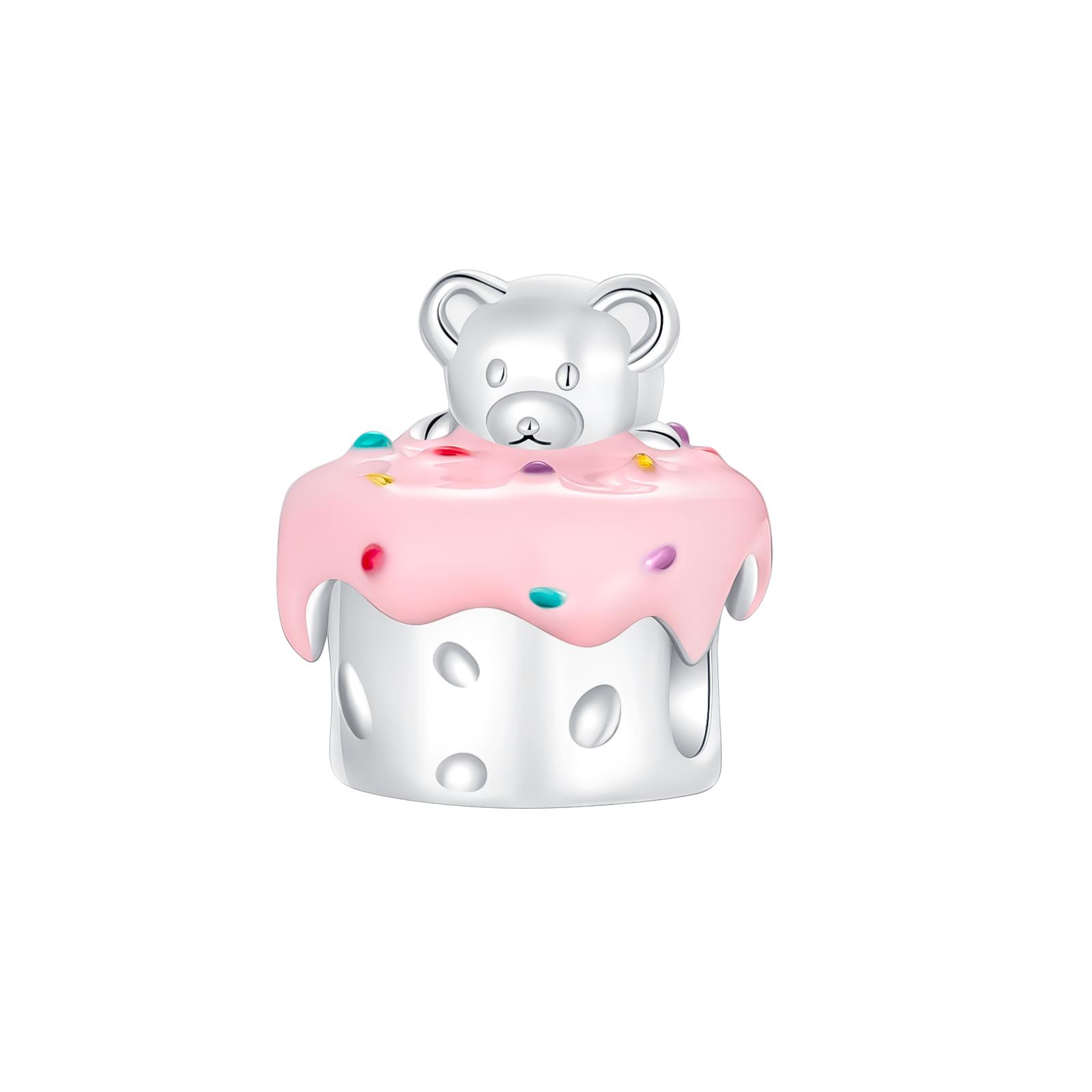 

New S925 Silver Bunny Bear strawberry birthday cake beads Charms Beads Fit 925 Bracelet DIY Jewelry Women s gift