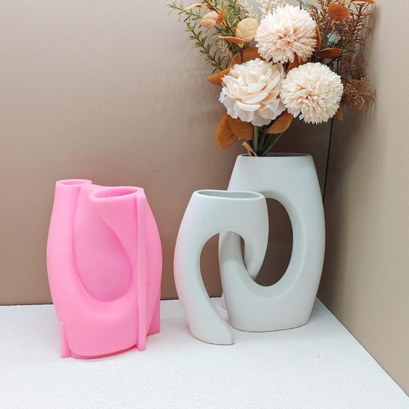 Speziell geformte Vase Harz Formen Sukkulente Blumentopf Silikon Form Beton Zement Gips Form DIYs Handwerk Dekore