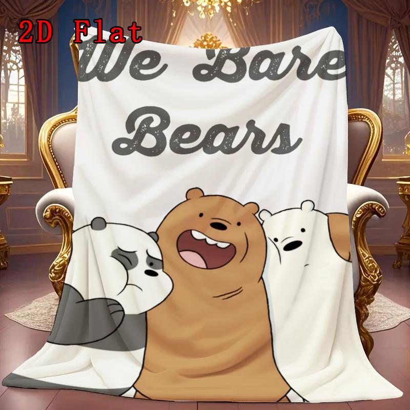 We Bare Bears 2D Flat Pattern Flannel Blanket High quality All Seasons Warmth and Comfort Perfect for Christmas Gifts.NMT0928572
