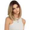 European American Small Lace Wig Full Headset Gradient Gold Wave Head Shoulder Length Women's Short Straight Hair