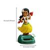 Solar Hawaiian Dancer Doll Grass Skirt Tropical Dashboard Car Organizer Pad Heat Resistant AntiSlip