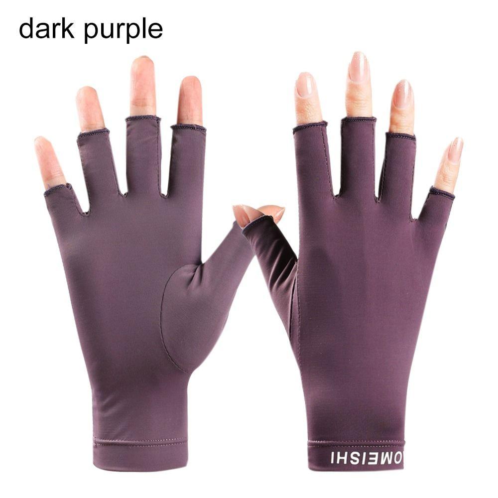 Summer Breathable Manicure Half-finger Gloves Touch Screen Gloves Women Sunscreen Gloves