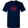 Made In Colorado Badge- Classic City Sports Team T-Shirt - Navy
