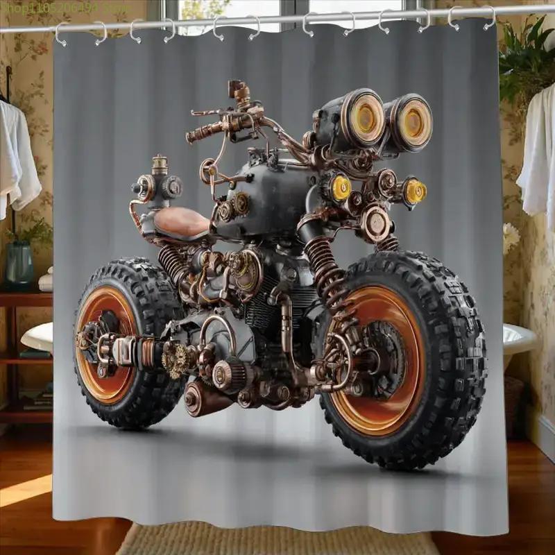 1pc Bathroom Shower Curtain, Model Painting Competition, Model Competition Section Shower Curtain, with 12 Hooks, 180*180Cm Ba