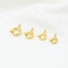 18K Gold Plated Spring Clasps Brass Round Clasps Open Ring Jewelry Spring Clasp Connector for Brecelet Neckalce Jewelry DIY
