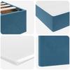Storage Bed with Mattress Dark Blue 160 x 200 cm Velvet