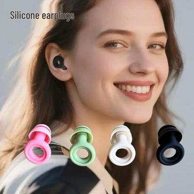 Silicone Earplugs for Noise Cancelling - Comfortable, Soundproof, Ideal for Students and Dormitories