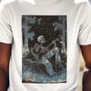 Men's and Women's T-shirts Skeleton Guitarist T-shirt – Gothic Design of a Skeleton Playing Guitar At Night