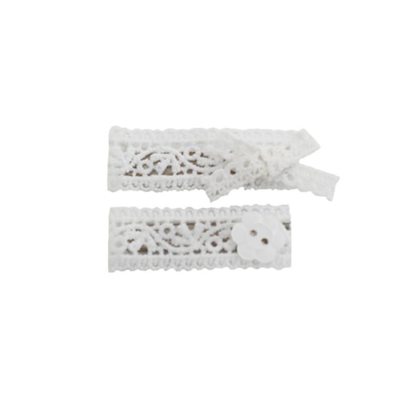 Adorntie RB Spitzen Haarnadel Set (Weiß)