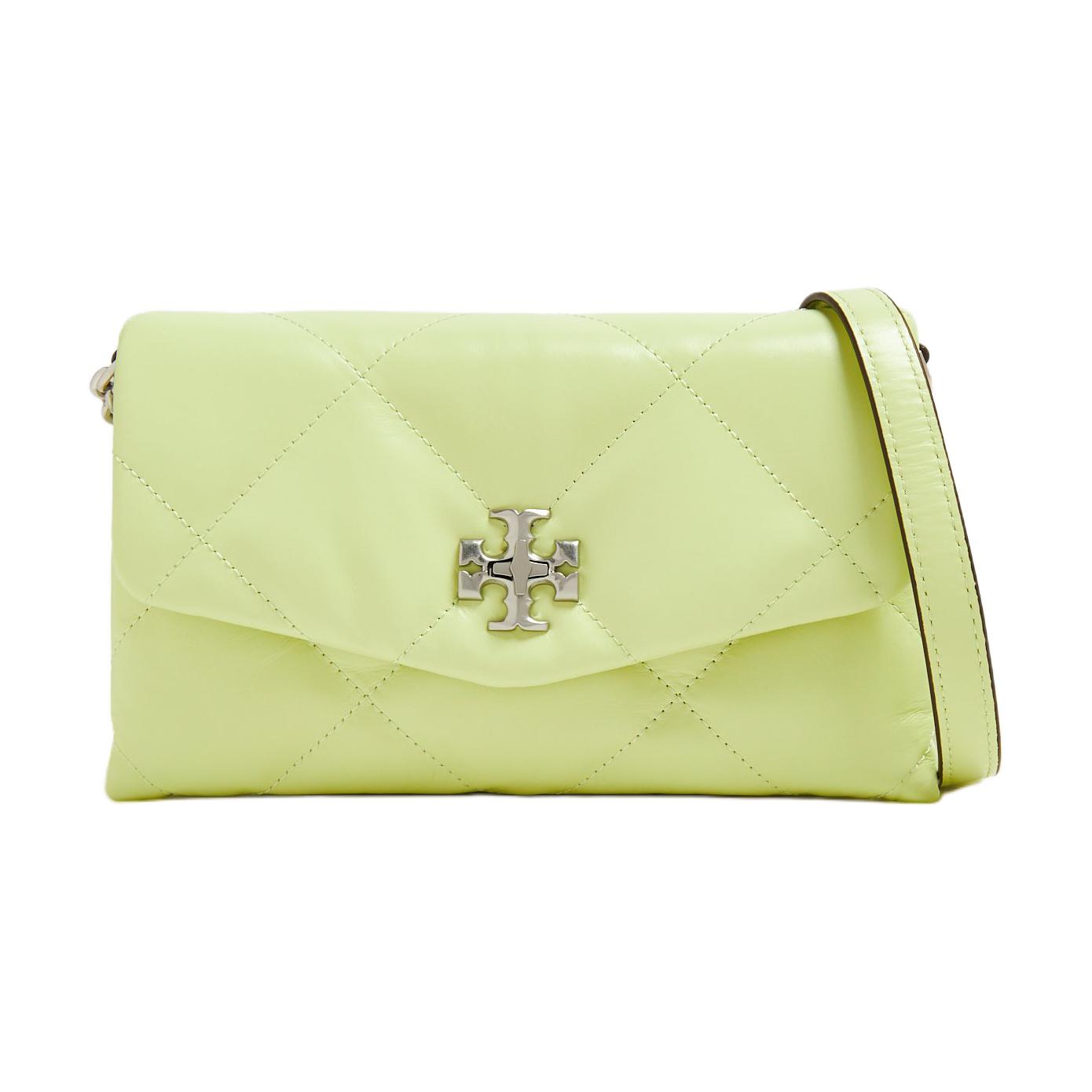 

Tory Burch Kira Logo Diamond Quilted Chain Decor Napa Leather Shoulder Crossbody Wallet Women wallet Pear 154987-300 Basic Set (Bag+Dust Bag)