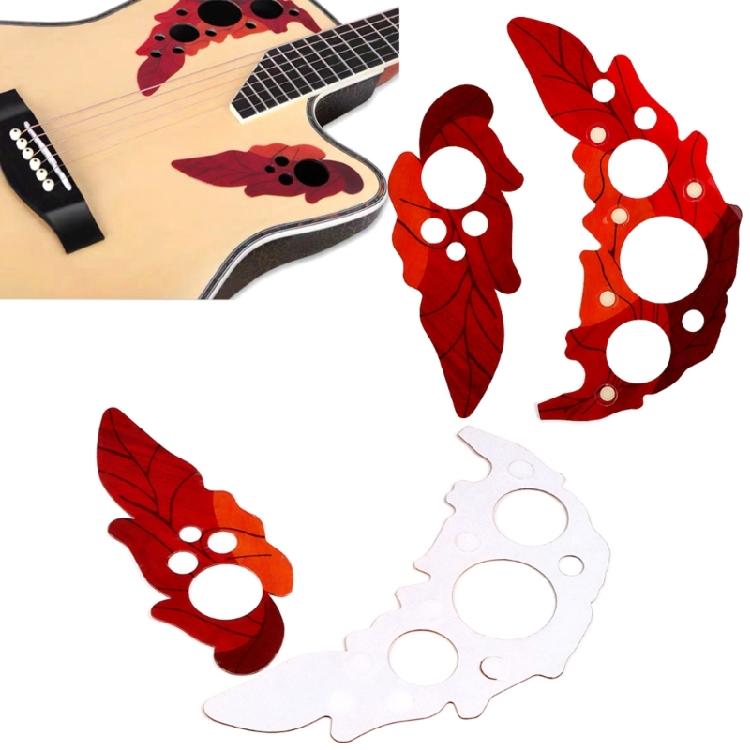 Guitar Pickguards Grape Leaf Shape Sound Hole Covers Sticker Scratch Plate