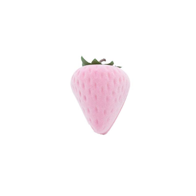 

Cute Strawberry Ring Box Strawberry Shaped Velvet Ring Jewelry Storage Box Gift Box,Ring Earrings Jewelry Counter Display Props