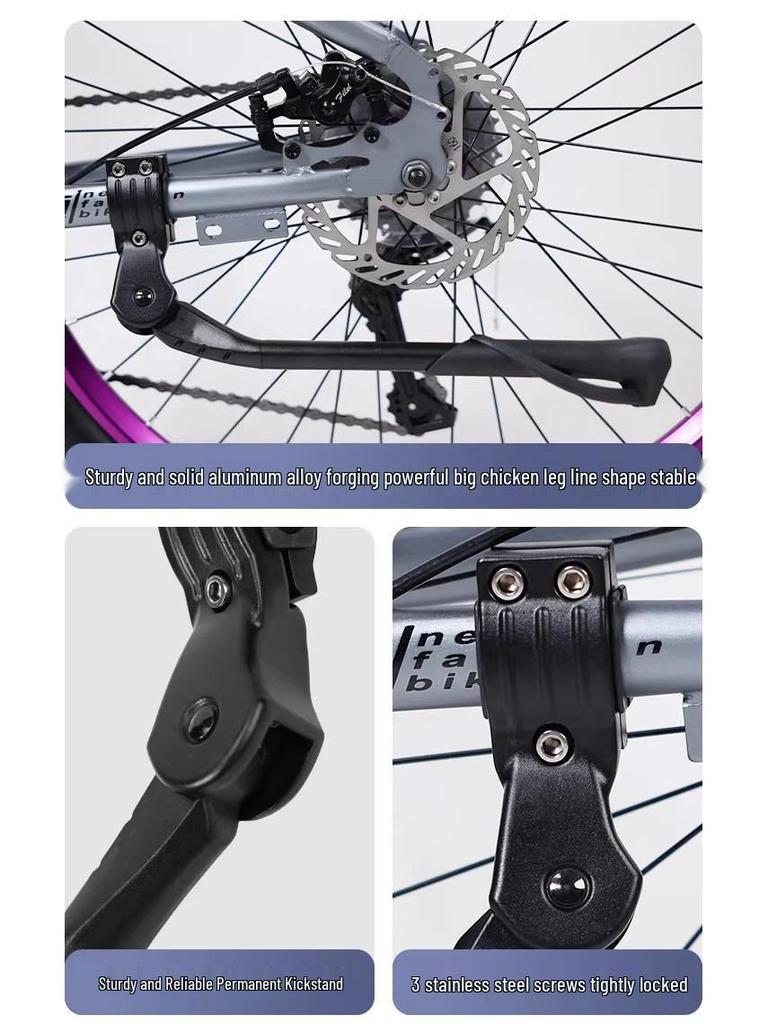 Mountain & Road Bike Kickstand: Complete Vertical Parking Stand with Leg Accessories