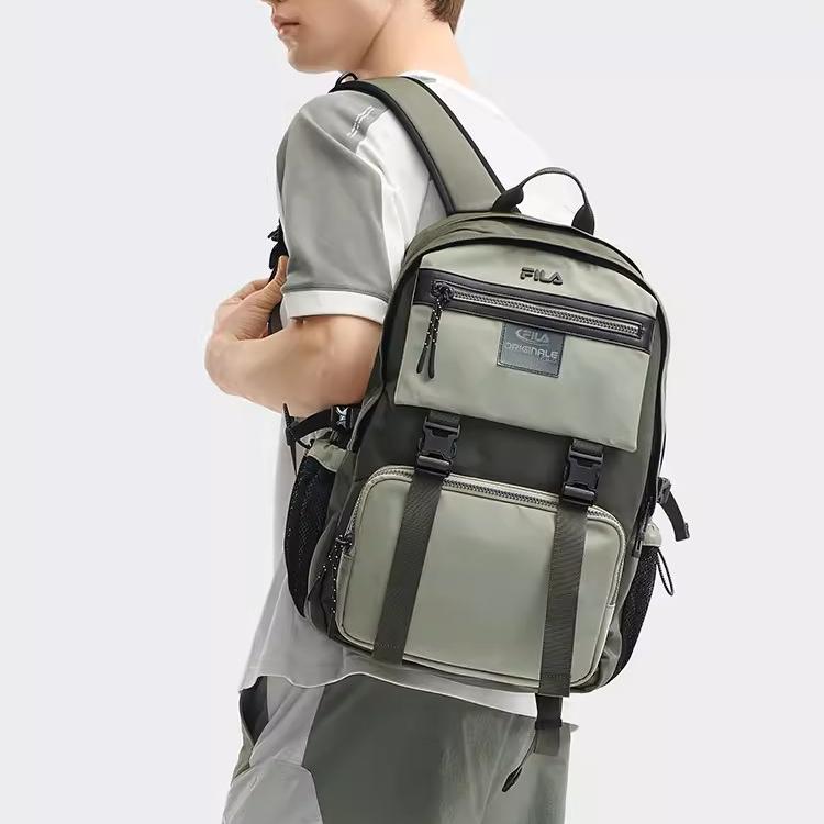 New FILA Fabric Backpack Regular Men's Crab Shell Gray F13M429102FCC