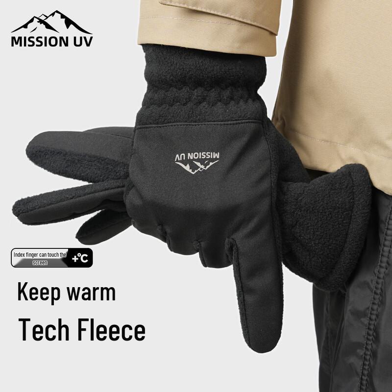 

MISSION UV Men s Thermal Fleece Touchscreen Gloves