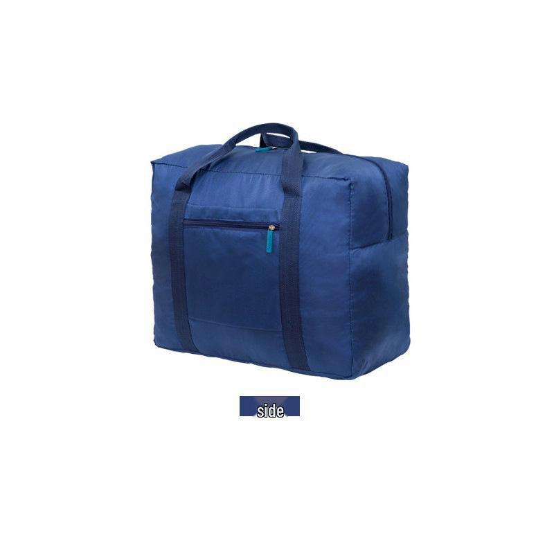 

Ручная дорожная сумка-чемодан большой вместимости: Многофункциональная, Портативная и Совместимая с Тележкой Жаккардовая Сумка для Хранения темно-синий