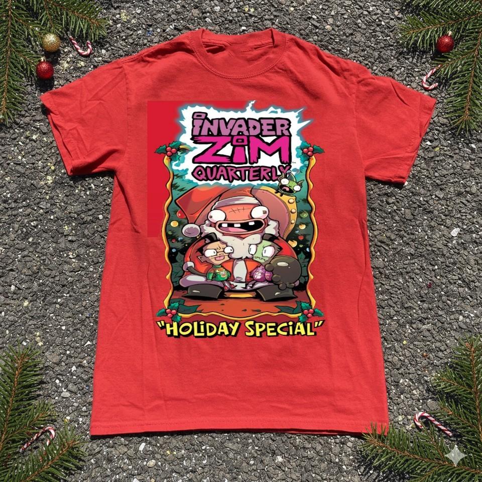 

Merry Christmas INVADER ZIM Gift For Fan Full Size S to 5XL Red Tshirt K1119 Unisex T-Shirt S