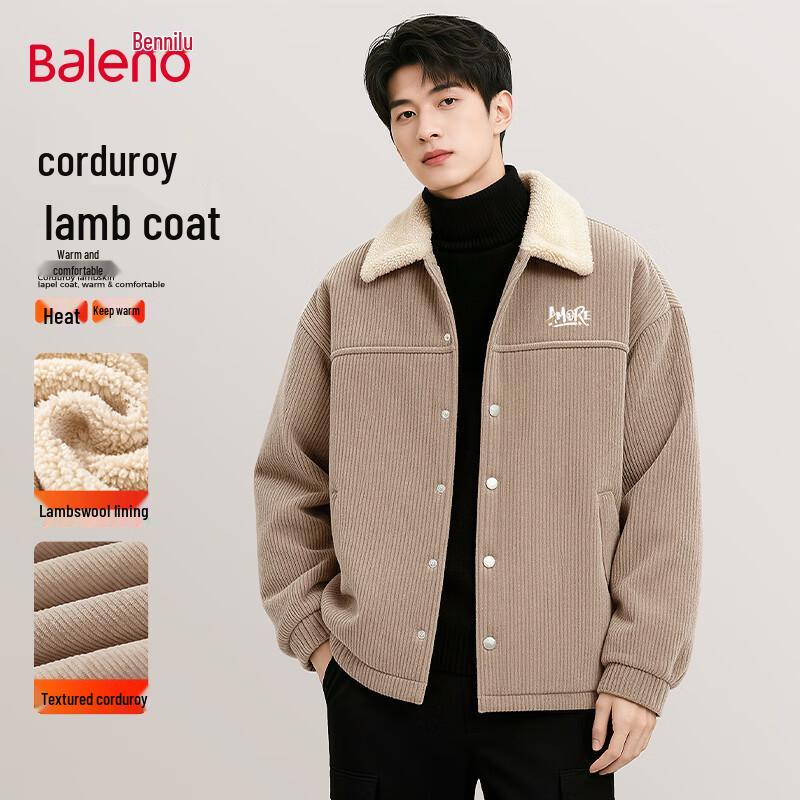 Baleno Men's Corduroy Fleece Lined Jacket