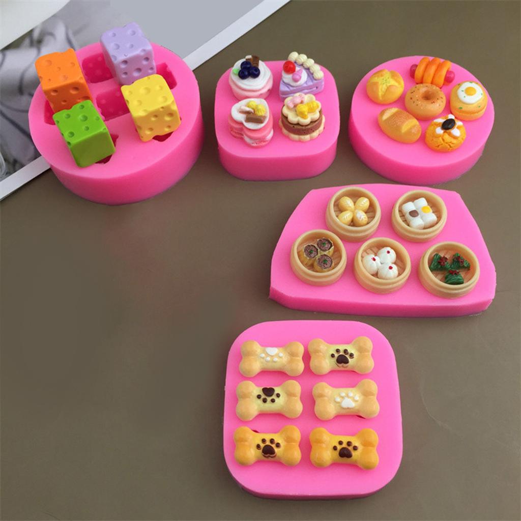 Silicone Candy Molds Nonstick Fondant Moulds Flexible Baking Accessory Various Shape Suitable for Dessert and Snacks