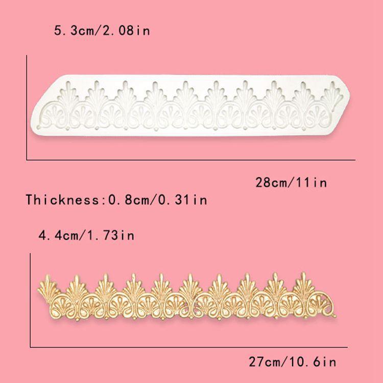 

Силиконовая форма для помадки в европейском стиле с бахромой, драгоценными камнями, жемчугом, кисточкой, ретро-кружевом, кружевном, декоративном, сухая форма