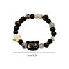 Trendy Lucky Cat Bracelet Natural Stone Cute Beads Bangle Adjustable Hand Chain