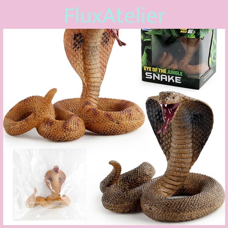 Realistic Pvc Cobra Model Snake For Home Decor With Vibrant Colors And Detailed Features