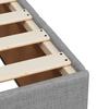 Bed Frame without Mattress Light Grey 140 x 190 cm Fabric