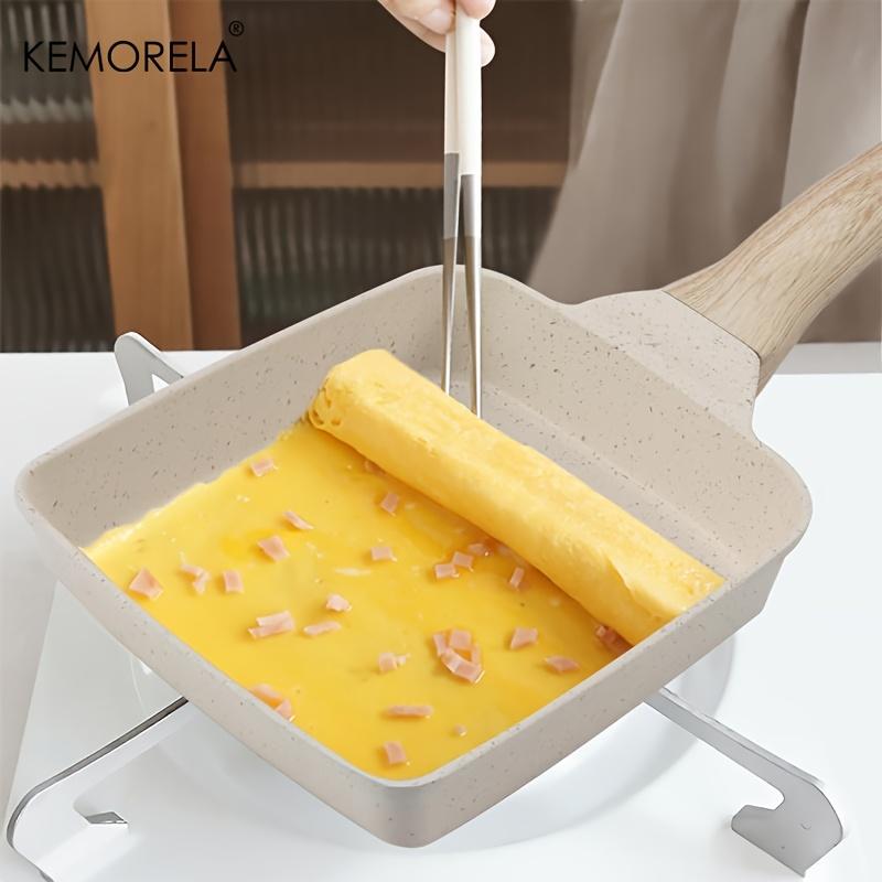 1PCS Non-Stick Square Omelet Pan with Handle Thickened Frying Pan for Egg Roll Steak Breakfast Cookware Small Kitchen Pan Maker