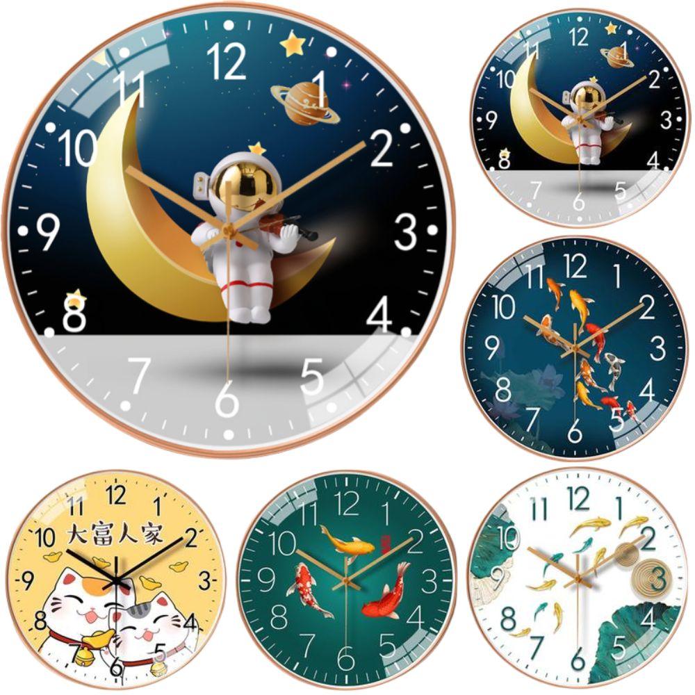 Stiller Rundtakt 8 Zoll Schlafzimmeruhr Mode Kinder Wanduhr Zuhause