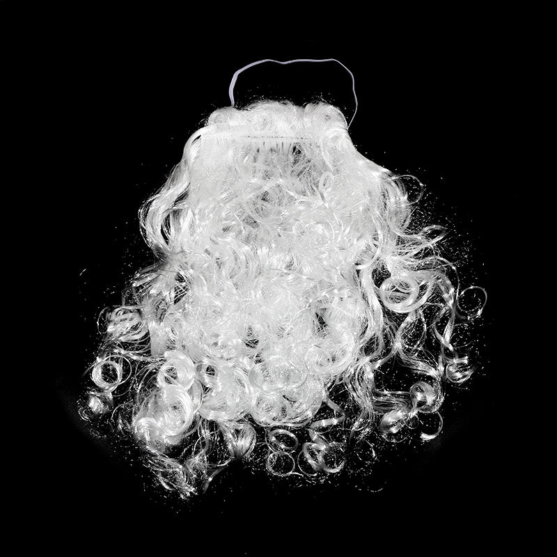 Santa Claus Beard Curly Fluffy Costume Adults/Kids Christmas Performance Santa Fake White Handlebar Mustache For Party NEW