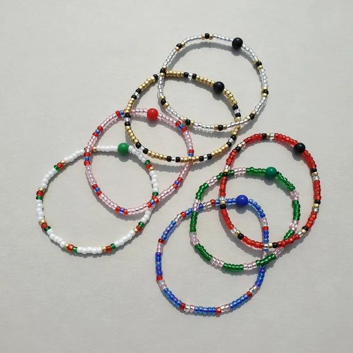 Bonbo Color Mix Layered Bead Bracelet 7 Colors