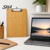 Portable Clipboard for Artists Wooden with Metal Clip, A4 Letter Size Drawing Stable Surface Board, Wood Grain Thicken Hardboard Office, School Spring