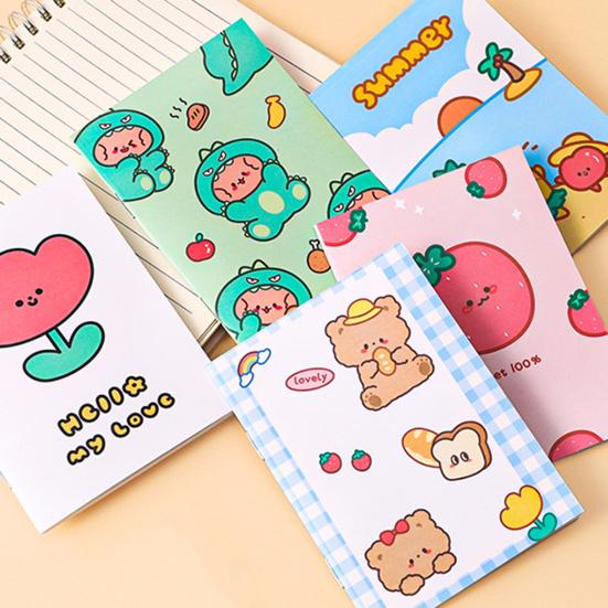 4ks Roztomilý kreslený set zápisníků 64K Mini zápisník pro děti Studentů Hladký papír Přenosný Hladký inkoustový deník Školní ceny A Party suvenýry