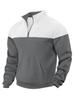 Outdoor Fashion Hoodie With Colorblock Design And Stand Collar For Men