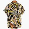 Men's Fashion Printed Short Sleeved Shirt, Summer Men's Casual Shirt