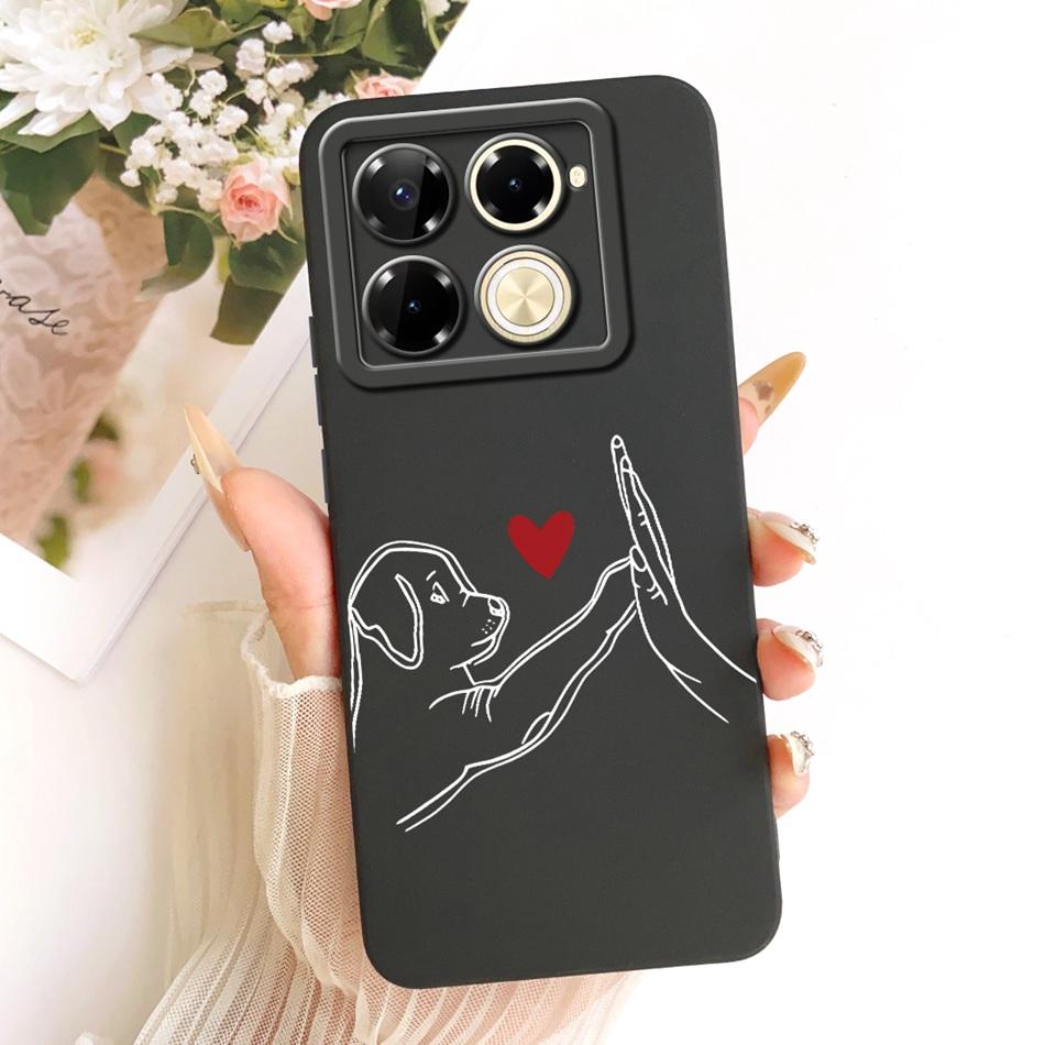 For Infinix Note 40 Pro 4G 5G / Note 40 Pro+ / Note40 X6853 Cute Cat Flower Cartoon Phone Case Soft Silicone Cover Bumpers