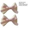 2Pcs Girl Hair Pins Bowknot Decor Double-Layered Ribbon Design Side Bangs Hair Clips Hair Accessories Daily Wear