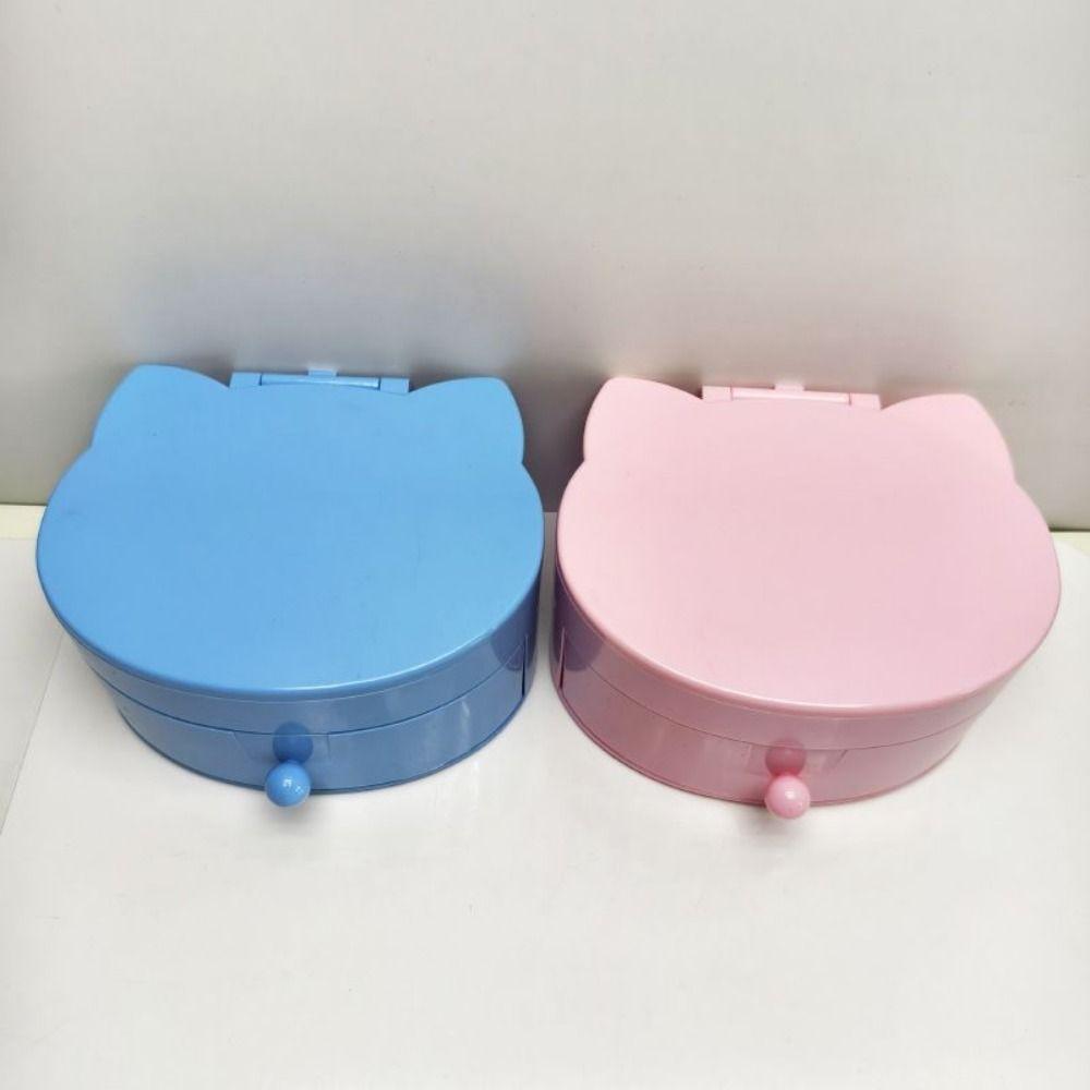 Drawer-style Cat Jewelry Box Cute DIY Display Box Double-layer Storage Box  Storage Organize