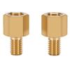 2pcs Brass Pipe Fitting Rustproof Versatile 1 8in NPT Female to Metric M8 M8X1.25 Male Pipe Adapter