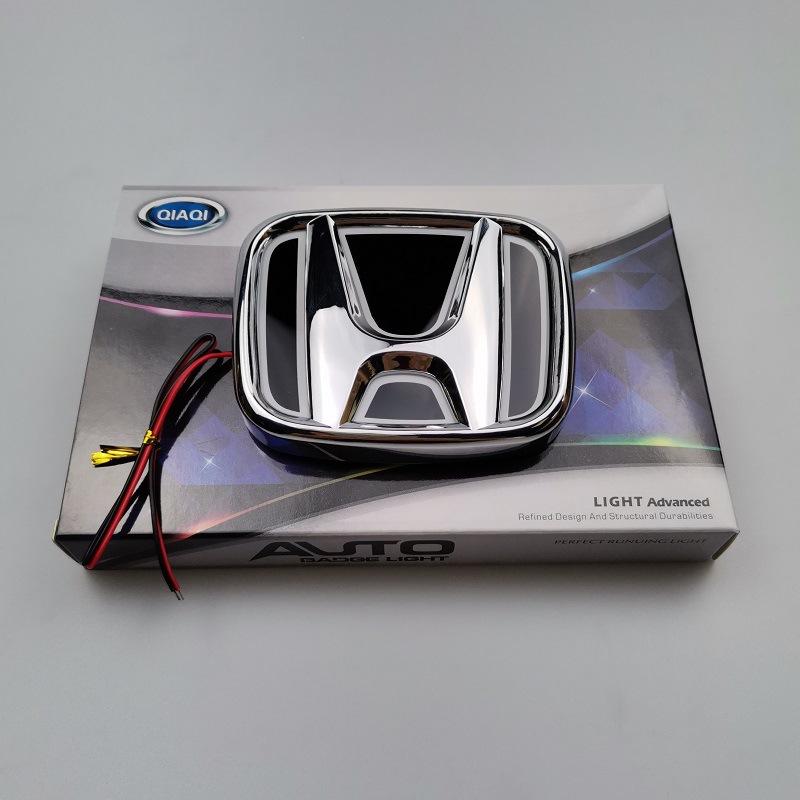 Car 5D LED Front Rear Light Emblem Sticker For Honda Civic FIT Accord Prelude CRV 5th Mugen CRZ CRX Jazz HRV Pilot Odyssey Elysi